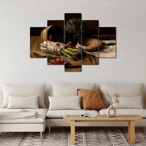 Obraz špargle na stole (150x105 cm)