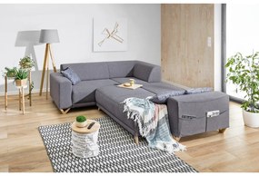 Sivá rozkladacia/s úložným priestorom rohová pohovka (ľavý roh/do L) Classy Sophie – Miuform