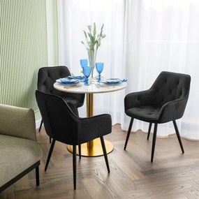 Jedálenská stolička NEVADA zamatová, čierna
