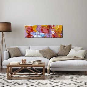 Obraz - Olejomaľba (s hodinami) (90x30 cm)