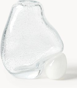 Sklenená váza so vzduchovými bublinkami Nicky, V 20 cm