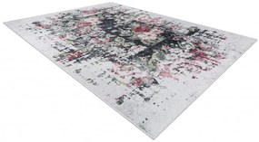 Dywany Łuszczów, Kusový koberec ANDRE Flowers 1816D, 160x220, čiernobiela, chodba / predsieň
