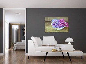 Obraz dekorácie s levanduľou (90x60 cm)