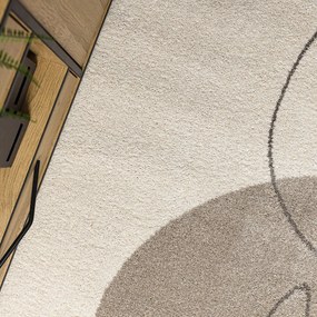 Dywany Łuszczów, Kusový koberec Fusion 8299 cream/beige, 240x330, biela, kancelária