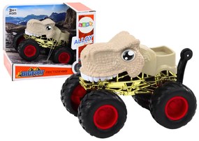 LEAN TOYS Terénne auto Dinosaurus – béžová