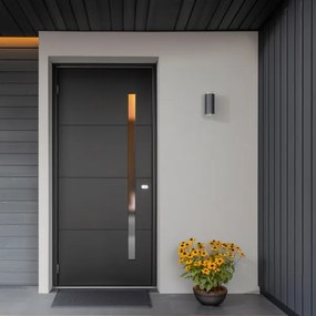 Brilagi - Vonkajšie nástenné svietidlo MATERA 2xGU10/30W/230V antracit IP54