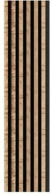 Akustické dekoračné panely, wotan 3D lamely na filcovom podklade, rozmer 270 x 30 cm, IMPOL TRADE