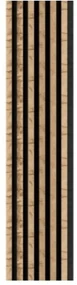 Akustické dekoračné panely, wotan 3D lamely na filcovom podklade, rozmer 270 x 30 cm, IMPOL TRADE