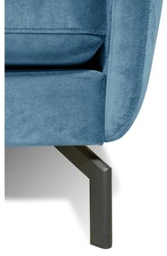 Modrá zamatová rohová pohovka (ľavý roh) Magic - Scandic