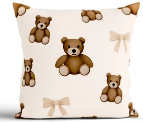 Bavlnená obliečka na vankúš Renforcé 40 × 40 cm - Plyšové medvedíky