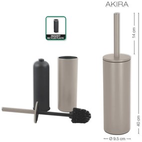 Spirella WC kefa Akira, matná sivohnedá