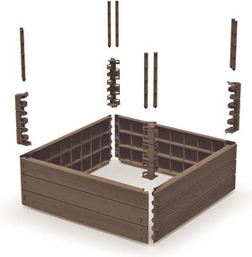 PROSPERPLAST Vyvýšený záhon BASE WOODY ECO WOOD 75,6 cm, naturo ECO