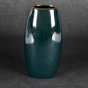 VÁZA AMORA2 13X9X25 CM ZELENÁ