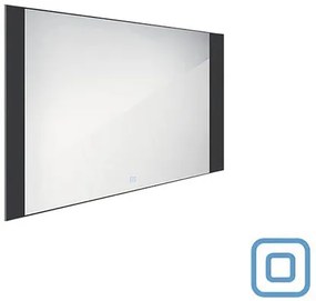 LED zrkadlo do kúpeľne Nimco čierne 100x60 cm so senzorom ZPC 41004V-90