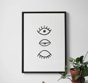 Fine Little Day Autorský plagát Eye Eye Black 50x70cm