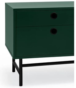 Čierno-zelený televízny stolík Teulat Punto