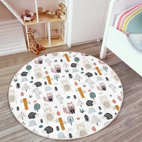 Biely detský koberec ø 80 cm Comfort – Mila Home