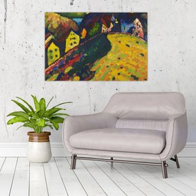 Obraz - Vasily Kandinsky, Houses at Murnau, reprodukcia (90x60 cm)