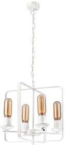 Luster na reťazi CEDRIC II 4xE27/60W/230V biela