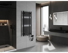 Mexen Ares, elektrické vykurovacie teleso 1200x500 mm + vykurovacia tyč 500 W, čierna, W102-1200-500-6500-70