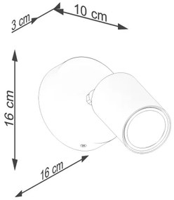 Sollux SL.1285 - Nástenné bodové svietidlo VERDO 1xGU10/10W/230V biela