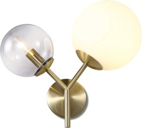 Toolight - nástenná sklenená lampa E27 60W APP1012-2W, zlatá, OSW-09481