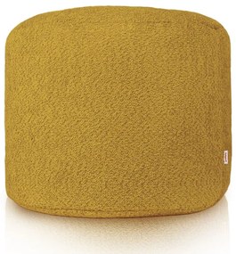 Taburetka Cilindro horčicová bouclé