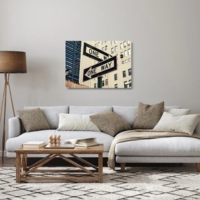 Sklenený obraz - New York ONE WAY (70x50 cm)
