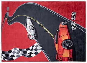 Detský koberec s motívom pretekov RALLY Šírka: 120 cm | Dĺžka: 170 cm