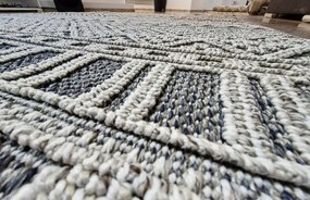 HU Sivý moderný koberec Boho 086-S Rozmer: 80x150 cm