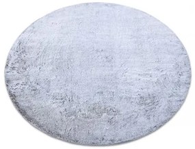 Okrúhly prateľný koberec LAPIN shaggy, protišmykový , sivá / slonová kosť Veľkosť: kruh 100 cm