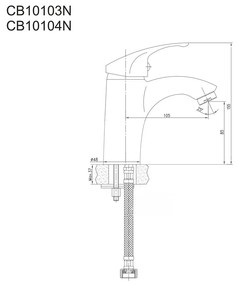 Mereo Mereo, Umývadlová stojanková batéria, Sonáta, s výpusťou, chróm, MER-CB10104N