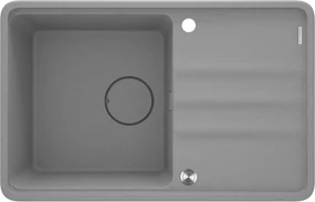 Deante Momi, 1-komorový granitový drez 780x500x230 mm, šedá metalíza, DEA-ZKM_S113