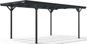 Prístrešok na auto BestBerg BBCP-CH500 / 15,3 m² / 503 × 305 × 232 cm / antracit/sivá