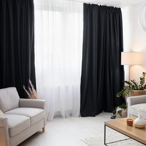 Goldea zatemňovací záves blackout - tmavo antracitový 140x270 cm