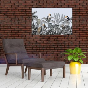 Obraz - Ilustrovaná džungľa (90x60 cm)