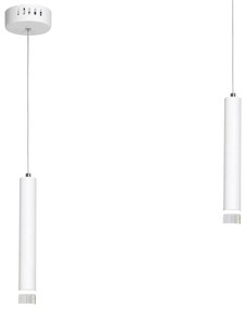 Závesné svietidlo Alba, 1x biele kovové tienidlo, w