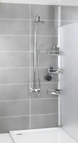 Teleskopická hliníková kúpeľňová polička v matne striebornej farbe Purio – Wenko