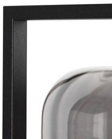 Inteligentná stojaca lampa čierna s dymovým sklom vrátane WiFi ST64 - Qara Down