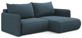 Modrá rozkladacia/s úložným priestorom rohová pohovka (pravý roh) Nanea – Makamii