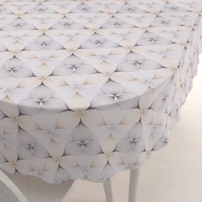 Biante Dekoračný oválny obrus PML-031 Designové geometrické obrazce na bielom 120x140 cm