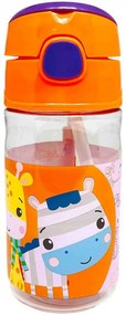 Plastová fľaša na pitie Fisher-Price so žirafou a zebrou - 350 ml