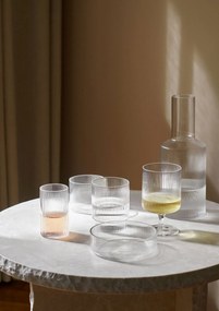 ferm LIVING Sklenená servírovacia miska Ripple Clear - set 4 ks