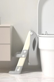 Detské schodíky 02 s nástavcom na WC sivé