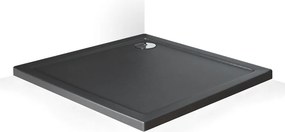 Roth Štvorcová alebo obdĺžniková akrylátová sprchová vanička FLAT STONE EFFECT ROTH-Variant: rozmery: 80x80 cm, farba: Antracit - (FLAT STONE ANTHRAC…