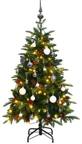 Umelý výklopný vianočný stromček 150 LED a sada gúľ 150 cm 3210466