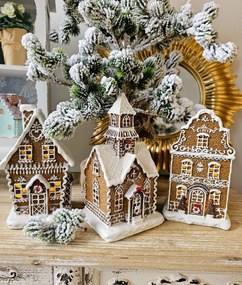 Vianočný perníkový domček s Led svetielkami Gingerbread House - 12*10*21cm/ 3*AA