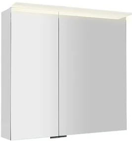 Sapho Sapho, LINEX galérka s LED osvetlením, 80x70x15cm, biela, LX080-0030