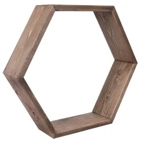 SADA 3x Nástenná polica smrek hnedá