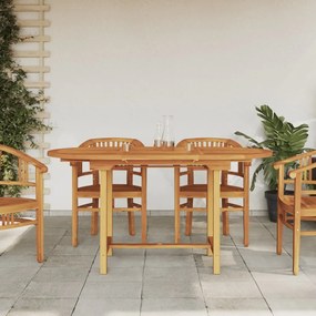 Predlžovací záhradný stôl 110-160x80x75 cm masívny teak 363486